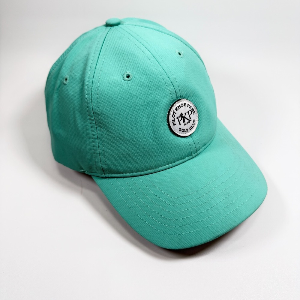 Pilot Knob Park Golf Club Hat Fahrenheit Aqua Blue Performance‎ Strapback Cap - Picture 5 of 9